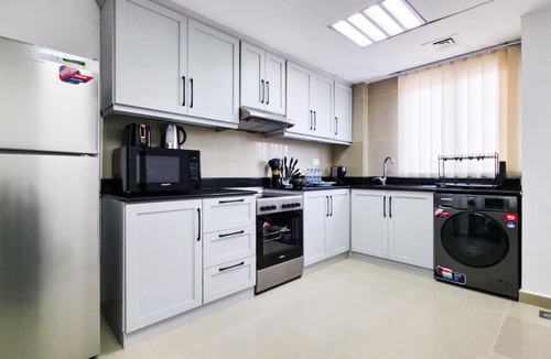 Abu Dhabi Apartment | Al Reef 3BR - Chic Poolside Luxe Retreat