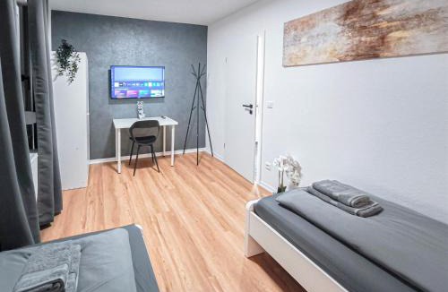 Stuttgart Apartment | ALFA Stuttgart Apartment 4 Zimmer 4BR TV WIFI WM nahe Wasen & Daimler l 7Beds I 8 people I Kitchen l Bathroom l Eigene Küche und Bad AS125A2