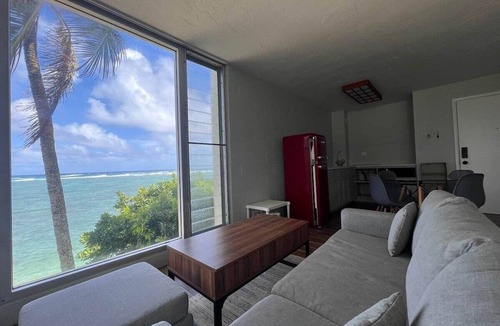 Punaluu Condo | AlohaCation - Oceanfront North Shore Oahu - Fast Wi-Fi for Remote Work
