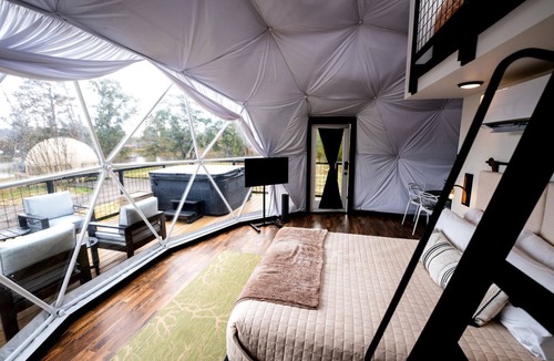 Coosa Cabin | Amazing Lakeside Dome with Private Deck in Cedar Bluff, Alabama