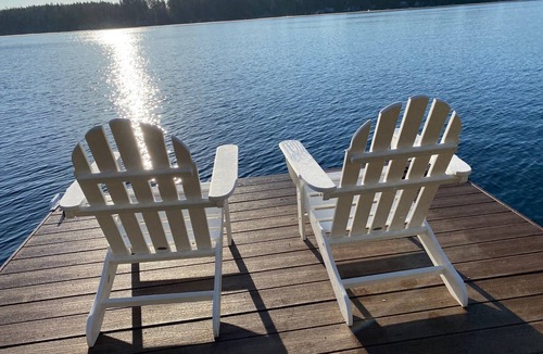 Grapeview House | Amazing Updated Lakefront Cabin with Hot Tub and Dock