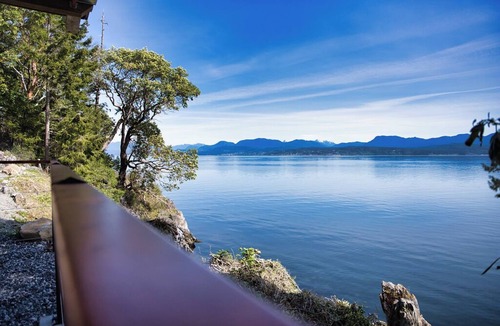 Vananda House | Amazing views, private, spacious, waterfront with fire table, luxury furniture.