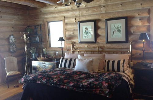 Eveline Township House | Amish Built Custom Design Full Log Home on Lake Nowland
