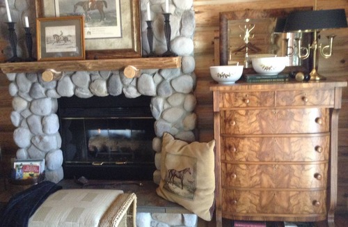 Eveline Township House | Amish Built Custom Design Full Log Home on Lake Nowland