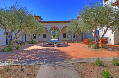 La Quinta Villa | An Upstairs Studio with a King Bed and Private Balcony a Secluded Greenbelt!