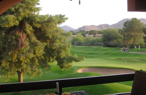 Paradise Valley Village Condo | Anasazi, beautiful Golf Course and mountain/pool view.