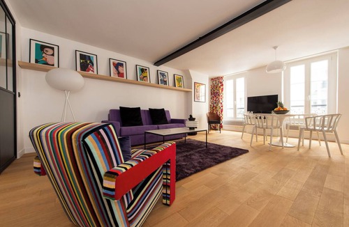 Quartier Sainte-Avoye Apartment | Andy, 2BR/2BA, 6 people