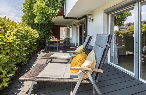 Radolfzell am Bodensee Apartment | Apartment 'Haus Auryn' with Private Terrace, Shared Garden and Wi-Fi