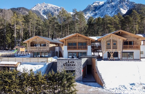 San Vigilio Apartment | Apartment "Les Ciases Chalets Dolomites Apt 1" with Private Balcony, Shared Terraces & Wi-Fi