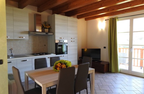 Malcesine Apartment | Apartment balcony view, heated swimming pool, air conditioning,parking area