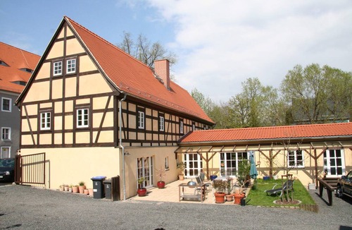 Maxen Apartment | Apartment-Classic-Private Bathroom-Terrace-Fewo Fachwerkhaus Maxen