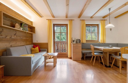 Castelrotto Apartment | Apartment 'Dorf' with Mountain View, Shared Garden and Wi-Fi