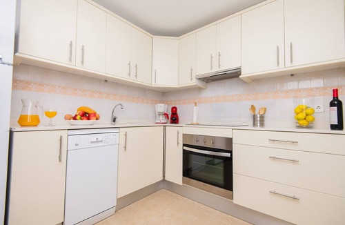 Cala Agulla Apartment | Apartment Drac Blanc 1-4 close to the Beach with Sea View, Pool, Terrace & Wi-Fi