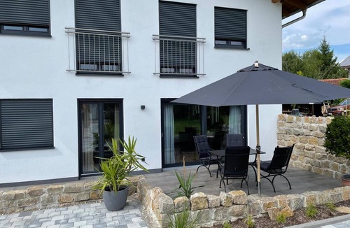 Traunreut Apartment | Apartment 'Fewo Matzing - Beim Gartner' with Private Terrace, Shared Garden and Wi-Fi