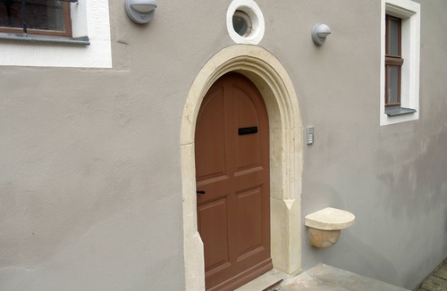 Maxen Apartment | Apartment-Private Bathroom-Garden view-Fewo Pfarrhaus Maxen