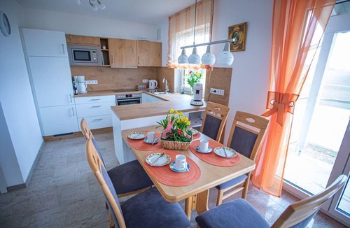 Oberwaldbach Apartment | Apartment Spatzennest with balcony and distant view
