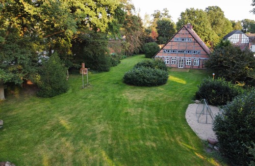 Trebel Apartment | Apartment "Teichblick" with Private Terrace, Shared Garden and Wi-Fi