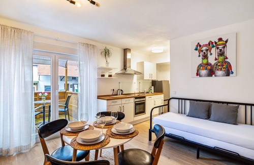 Oberderdingen Apartment | Aposto Apartment 1 with Private Terrace and Wi-Fi
