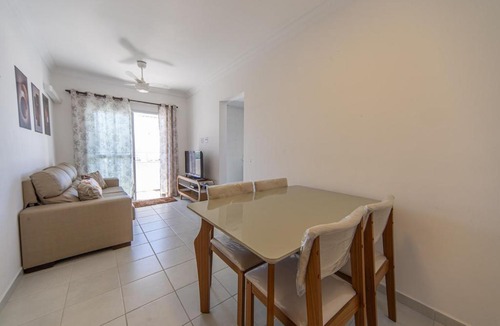Mirim Apartment | Apto com Ar e 2 Dorm na Vila Mirim perto da Praia