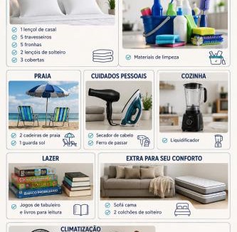 Centro Apartment | Apto no Centro de Bertioga, próximo a Praia, Balsa, Pier e Prainha Branca, Wi-Fi, Churrasqueira, Vaga, 5 pessoas