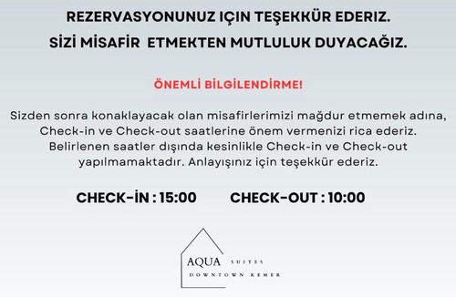Kemer Apartment | AQUA Suite Kemer