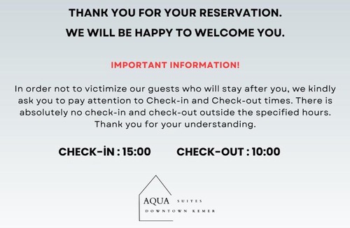 Kemer Apartment | AQUA Suite Kemer