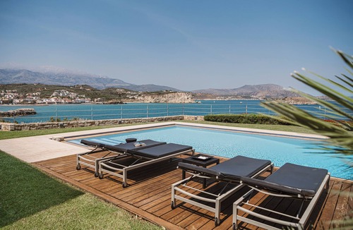 Plaka Villa | Architect-Designed Modern Villa with Heated Pool & Sea Views | Almyra SK Place