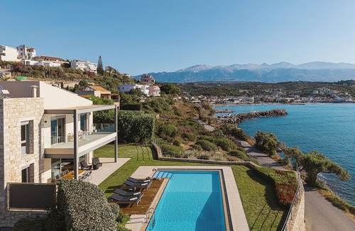 Plaka Villa | Architect-Designed Modern Villa with Heated Pool & Sea Views | Almyra SK Place