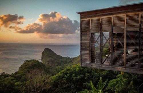 Mamin Villa | Architectural masterpiece overlooking the Caribbean sea and Piton mountains