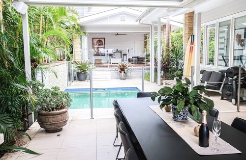 Avalon Beach House | Avalon Beach Coastal Sanctuary with Pool & Indoor Fireplace