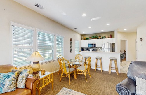 Sea Trail Condo | Away on Avian - #3406A: 1st-Floor | Patio | Pool