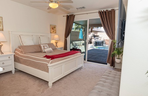 Indio House | Backyard Bliss! Home with Your Own Private Pool, Slide, Waterfall - 31 night min