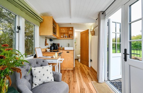 Blackham Cabin | Badger Shepherds Hut - a holiday let that sleeps 2 guests in 1 bedroom