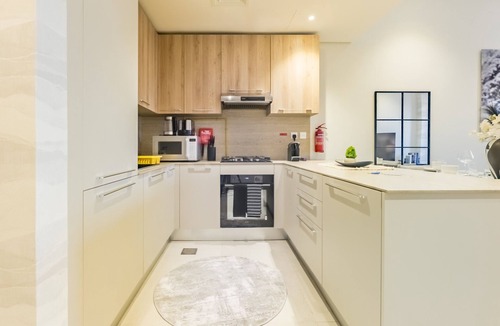 Al Barsha Apartment | Balcony-Facing Pool 2BR w/Asst Room, Minutes Walk to Park and Miracle Garden