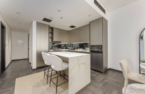 Jadaf Apartment | Balcony with a Glimpse of the Burj Khalifa, Minutes Walk to Zabeel Stadium