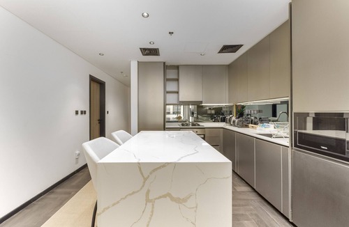 Jadaf Apartment | Balcony with a Glimpse of the Burj Khalifa, Minutes Walk to Zabeel Stadium