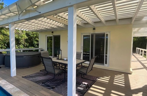 Estate Emmaus Villa | Bambooshay is a 2BR, 2BA private villa with AC, pool, hot tub & auto generator!