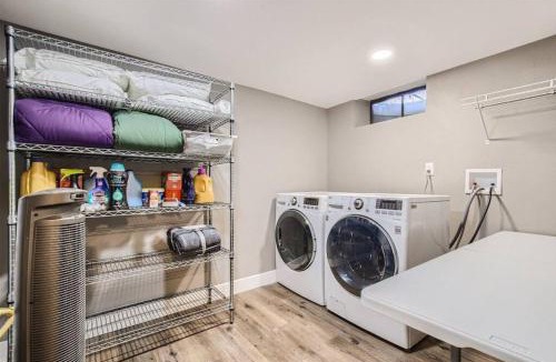 North Park Hill House | Basement Guest Suite With A Pool Table A Hot Tub And A TV