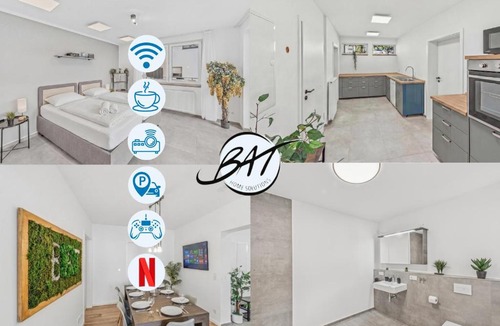 Trierweiler Apartment | BAT Home Solutions Trierweiler - alles was ein Hotel nicht bietet - 5 Apartments 40 bis 120 qm für bis zu 29 Personen - 5-Raum-Apartment barrierefrei - 60 qm Balkon mit Blick bis Luxemburg - einzeln bis komplett buchbar - 3 Min zur A64