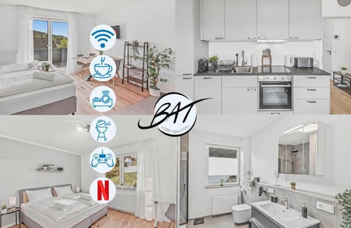 Trierweiler Apartment | BAT Home Solutions Trierweiler - alles was ein Hotel nicht bietet - 5 Apartments 40 bis 120 qm für bis zu 29 Personen - 5-Raum-Apartment barrierefrei - 60 qm Balkon mit Blick bis Luxemburg - einzeln bis komplett buchbar - 3 Min zur A64