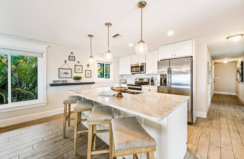 Anna Maria Villa | Bayfront Bliss! Pool, BBQ and Dolphin Views!