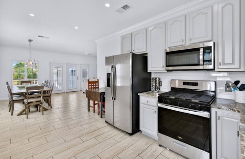 Miramar Beach House | Beach Bliss: Steps to Private Beach, Heated Pool & Hot Tub, Game Room, Gulf View