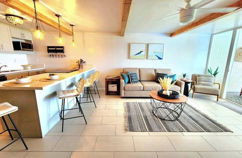 Punaluu Condo | Beach Front Condo w/Beautiful Sunrises on Private Sandy Beach + Turtles + Perfect Snorkel Spot