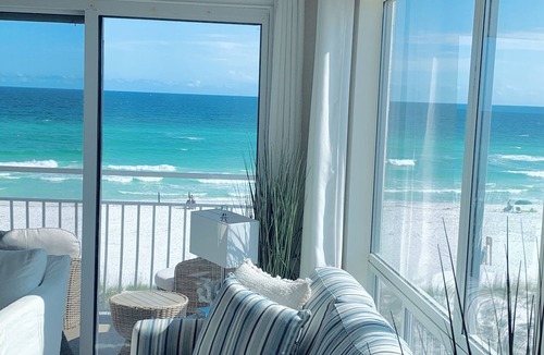 Crystal Beach Condo | Beach Front Panoramic Gulf Views - Top Floor Corner, Sunsets- 317A Crystal Sands