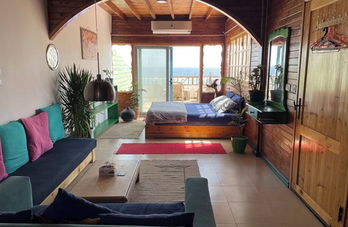 Dahab Ski Chalet | Beach front studio with huge roof top terrace