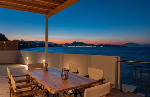 Argassi Villa | Beach-Front Zakynthos Villa | Bleu Beach Villa | 3 Bedrooms | Stunning Panoramic Sea Views | Modern Furnishings