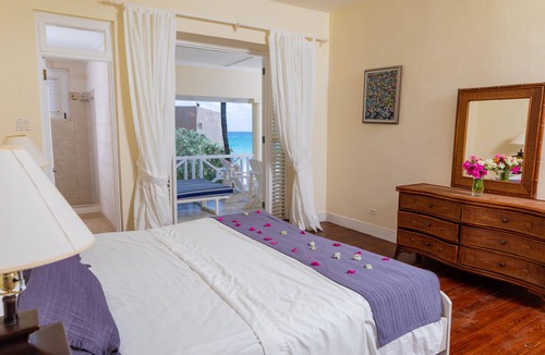 Silver Sands Apartment | Beachfront 2 bedroom apt. No. 2 right one the white sand beach of Silver Sands