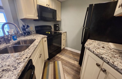 Traverse City Condo | Beachfront, Balcony, Fireplace! - North Shore Inn Unit 204