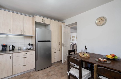Perissa Villa | Beachfront Blue Canvas Villa , Seaview