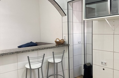 Sao Vicente Apartment | Beachfront Apartment in São Vicente, Biquinha Square, 1 minute from the beach!